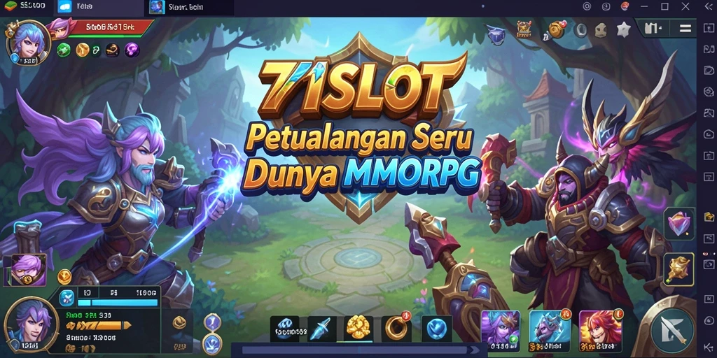 Tangkapan layar menunjukkan aksi seru di dalam game MMORPG 171SLOT.