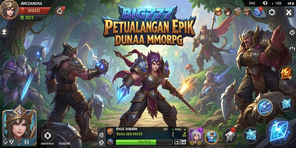 Menampilkan aksi seru dari gameplay MMORPG BIG777.