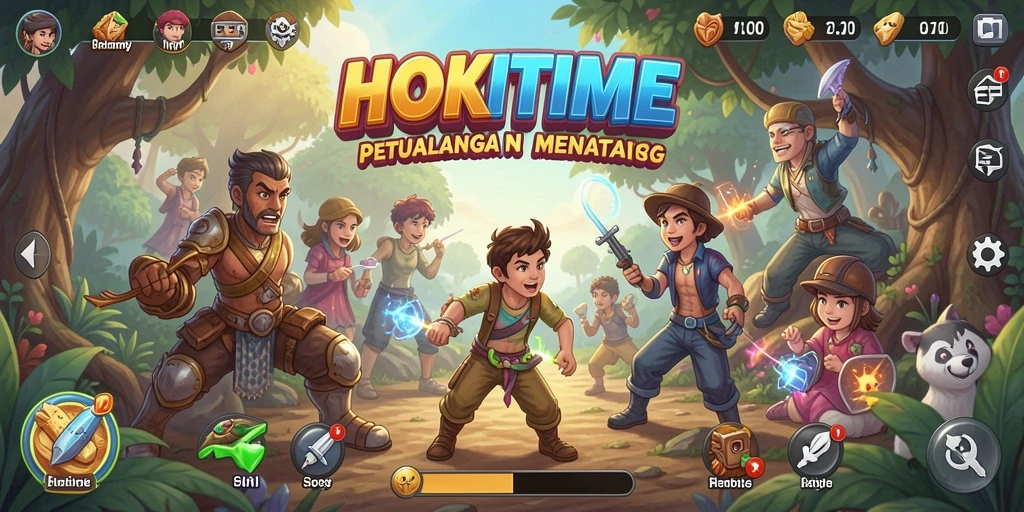 Screenshot gameplay HOKITIME yang menampilkan aksi petualangan seru.