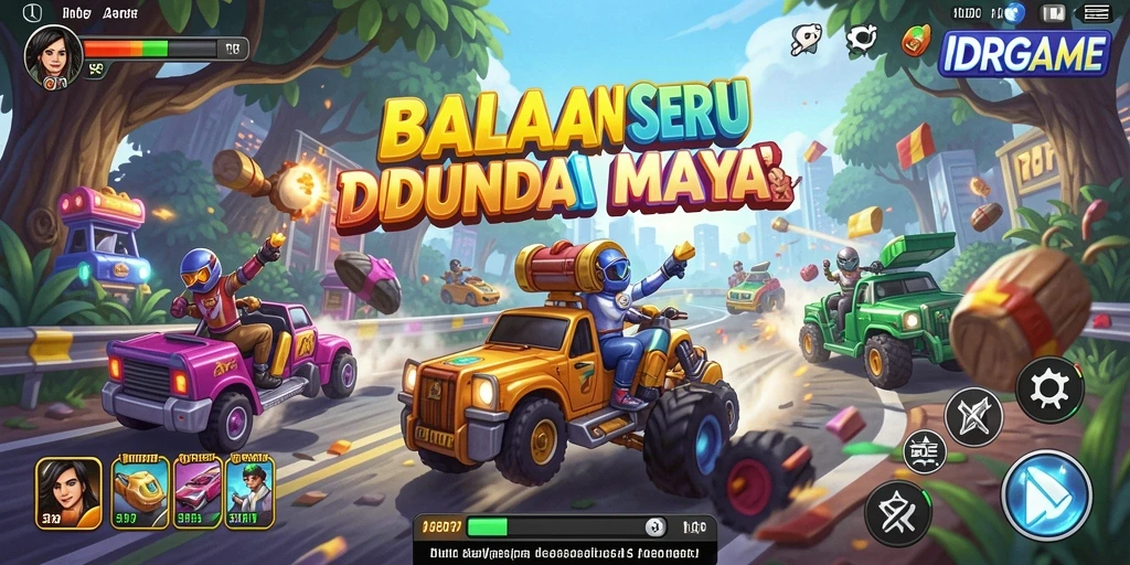 Tampilan gameplay seru dari balapan di IDRGAME.