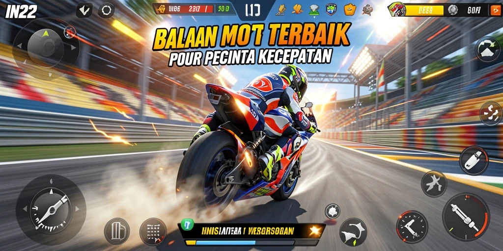 Gameplay menggembirakan di dalam IN22 dengan berbagai trek yang menantang.