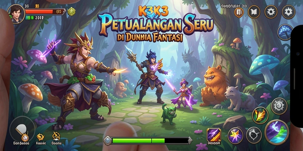 Menampilkan gameplay seru dari K3K3 di dunia fantasi.