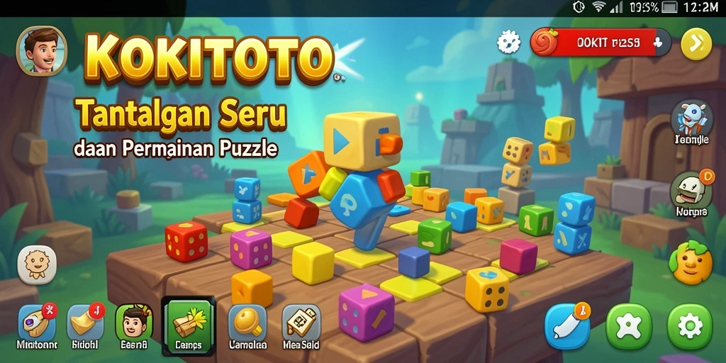 Screenshot KOKITOTO memperlihatkan gameplay Puzzle yang menarik dan menantang.