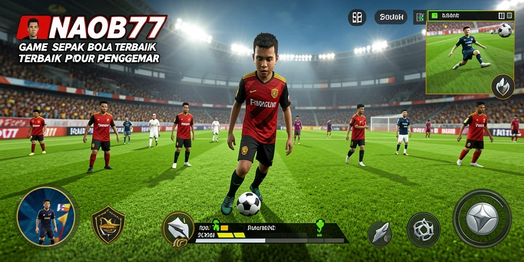 Tampilan gameplay NABOB77 yang mendebarkan dan penuh aksi sepak bola.
