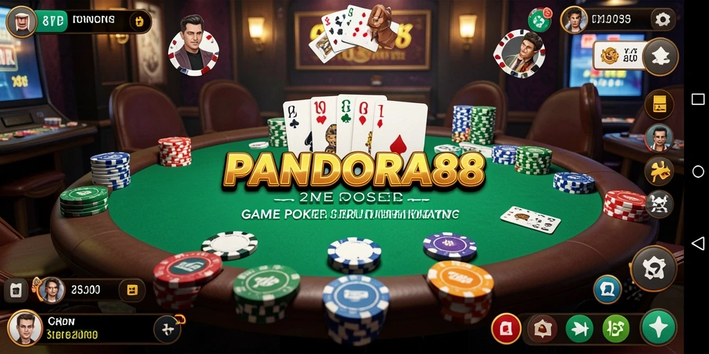 Tampilan gameplay PANDORA88 dengan berbagai jenis permainan poker.