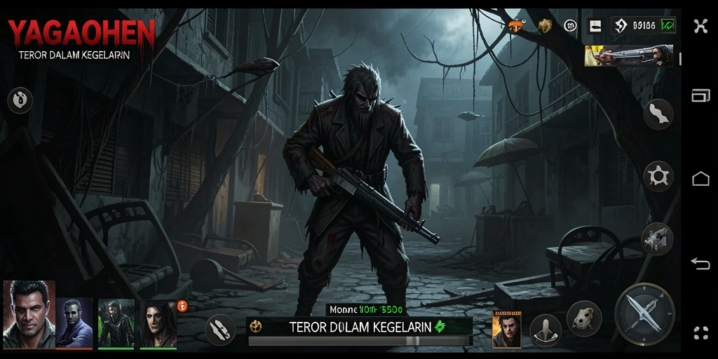 Tampilan gameplay YAGAOHEN yang menegangkan dan penuh ketegangan.