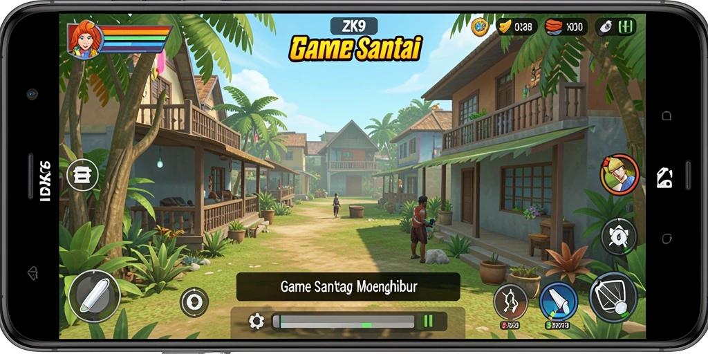 Tangkapan layar menunjukkan gameplay menarik dan menyenangkan di ZK9.