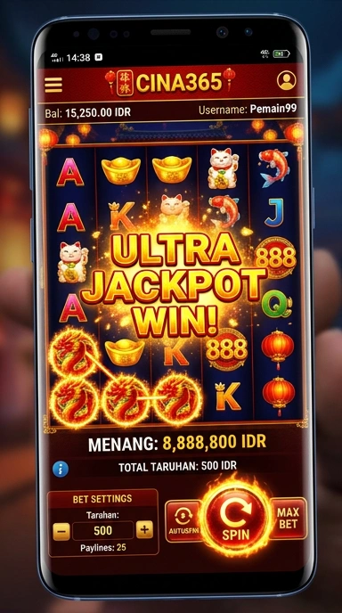 Tangkapan layar cina365 yang menunjukkan antarmuka yang intuitif.